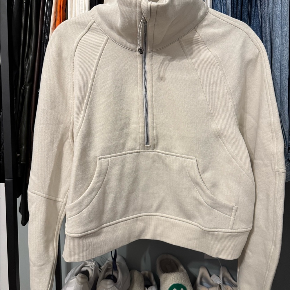 lululemon athletica Cream Half-Zip Pullover Hoodie